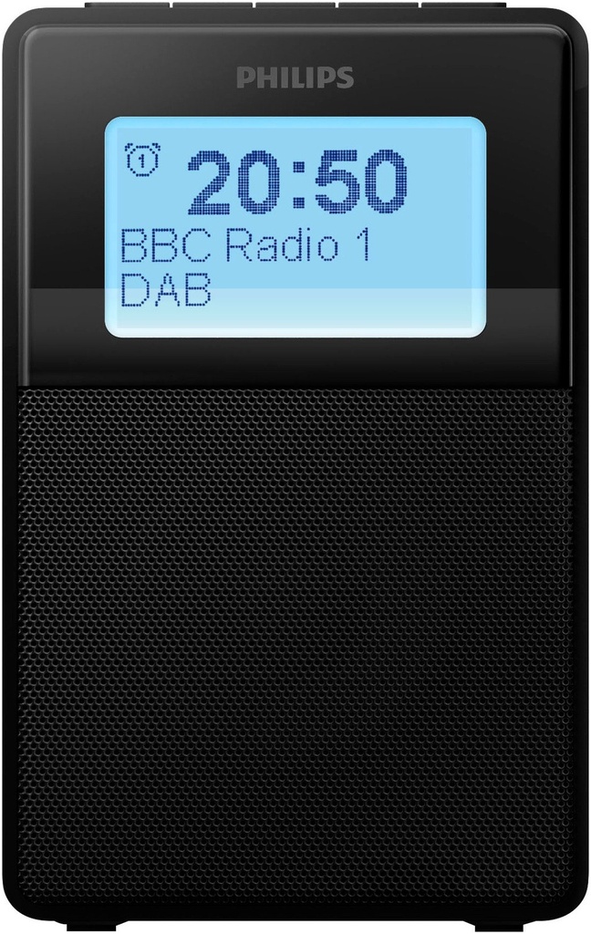 Philips Tar5100 Dab+ Fm Clock Radio Bluetooth Speaker in Black