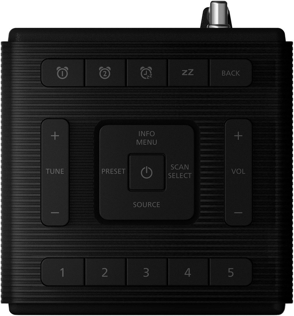 Philips Tar5100 Dab+ Fm Clock Radio Bluetooth Speaker in Black