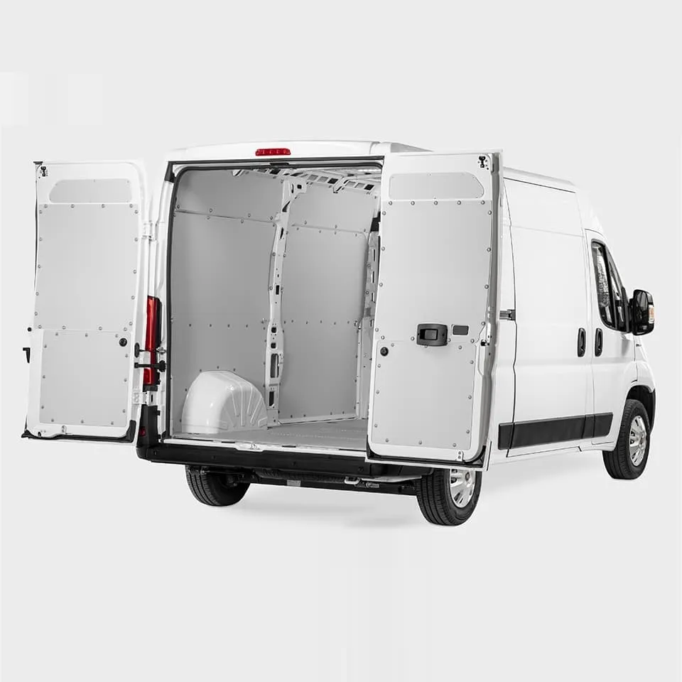 [70136] Wandverkleidung Kunststoff 4 mm für Ford Transit Custom V710 L1H1 3100 (barn doors, big parts) FWD H1 Right Schiebetür rechts, Flügeltüren. Große Ausführung.