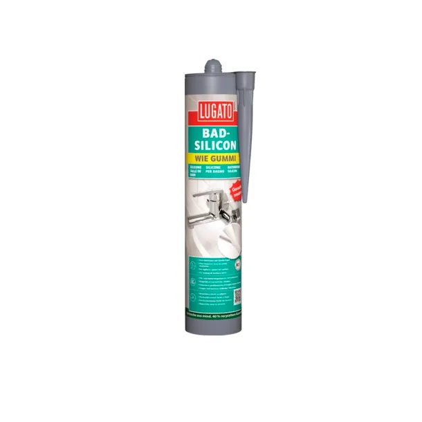 Silikon Lugato Bad-Silikon Wie Gummi grau 310 ml