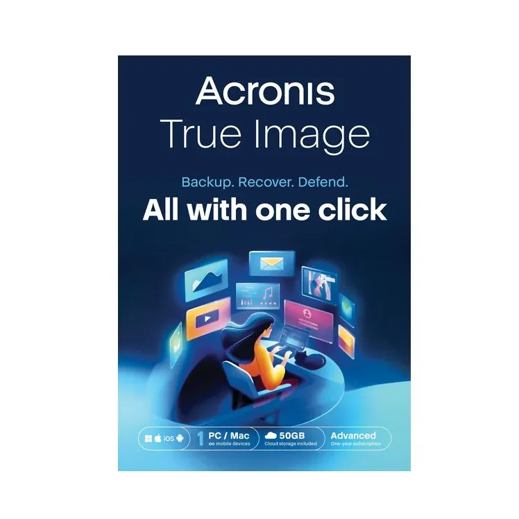 Acronis True Image Advanced ESD, ABO, 1PC, 1y, 50GB