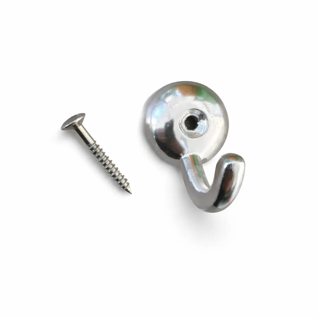 Garderobenhaken 40x26x34 mm Aluminium glanz-chrom