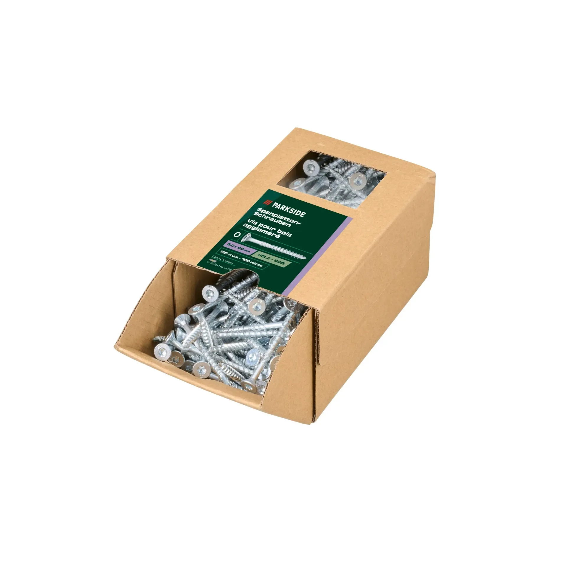 Spanplattenschrauben 5,0 x 60 mm Teilgewinde TX25