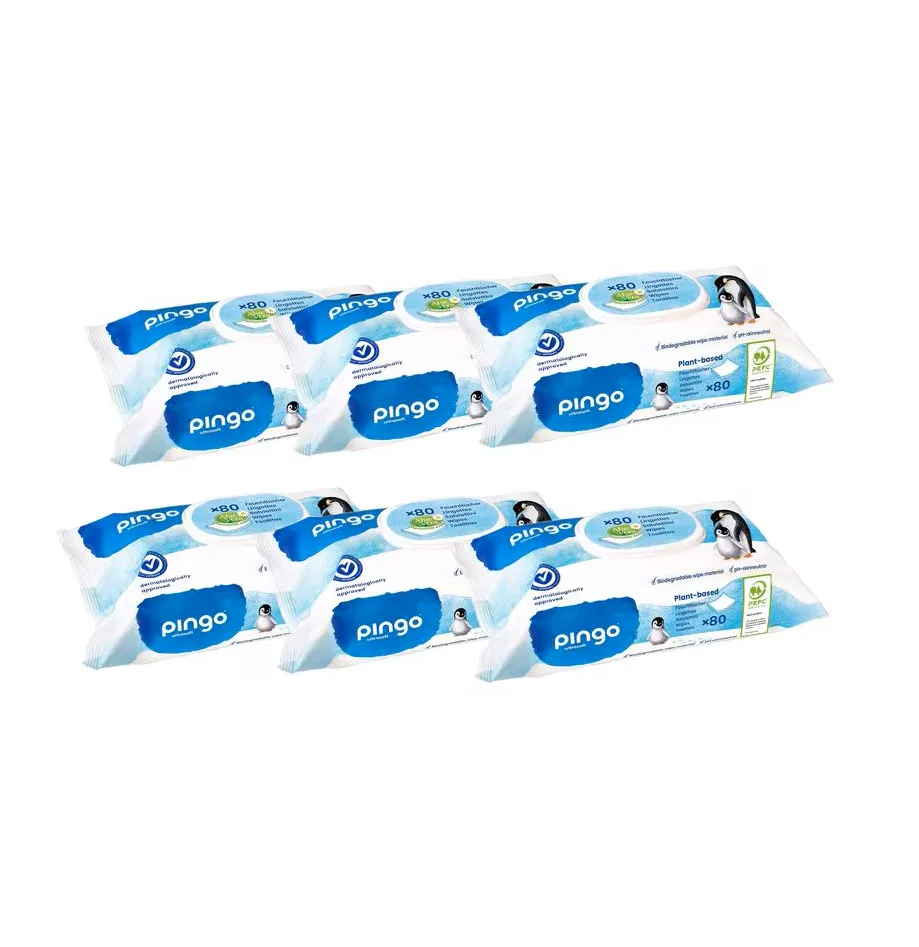 Pingo Feuchttücher Aloe Vera 6 x 80 Stück