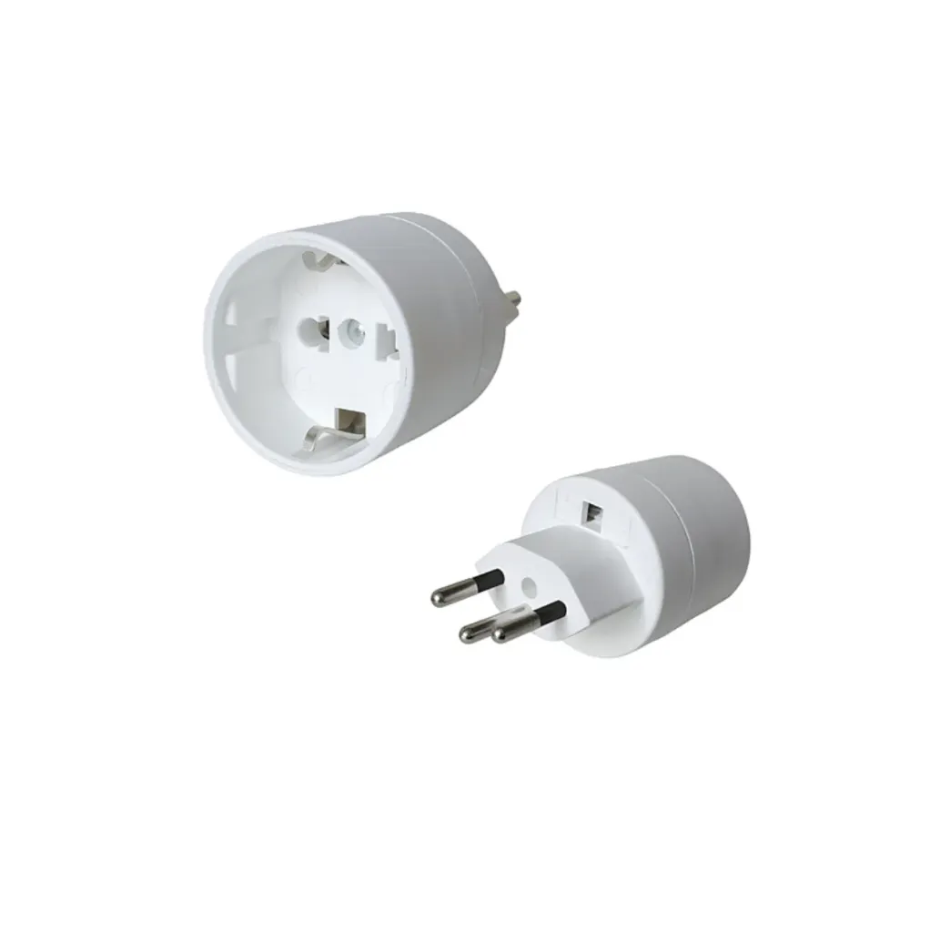 [RK0776-03] Adapter Schweiz T12 - Europa, 3-polig, max. 10A, mit Sicheru