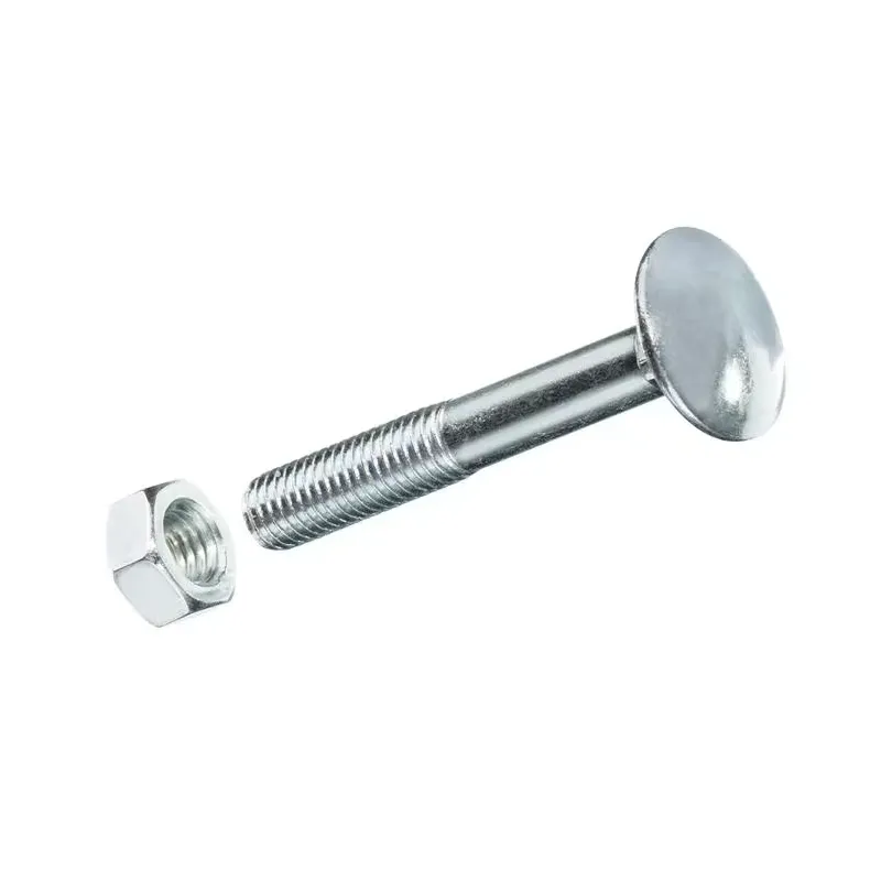 Schlossschrauben M 8 x 40 mm mit Muttern Stahl, 4 Stück