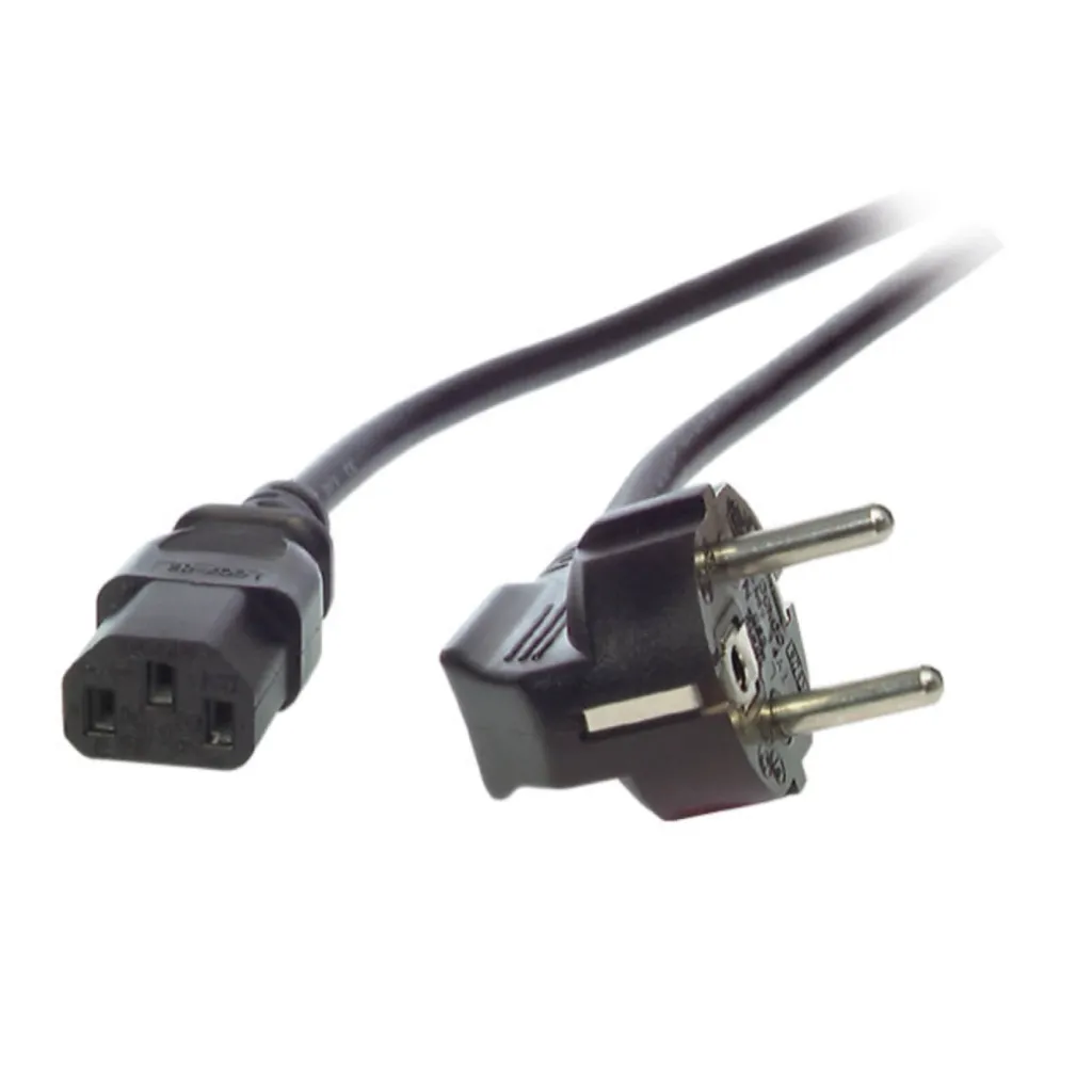 [RK0074] Netzkabel EU 90° zu C13 3x0,75mm² 1m