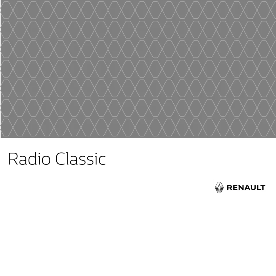 Betriebsanleitung Radio Classic Renault